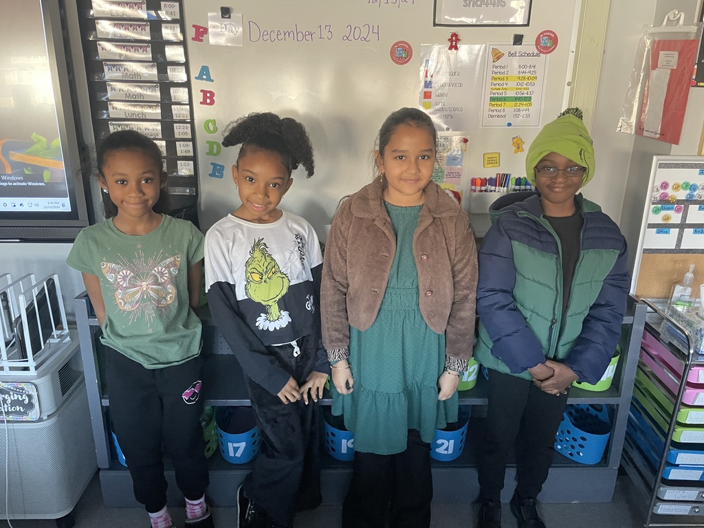 Students dressed up for Grinch Day