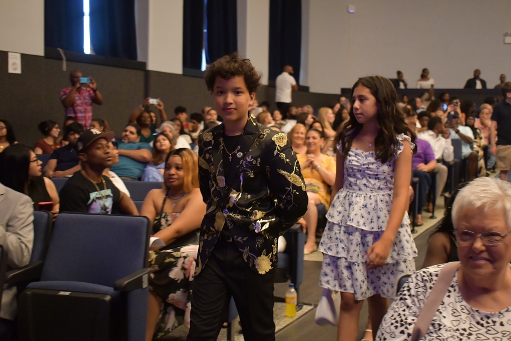 Davison students at their 5th grade moving up ceremony