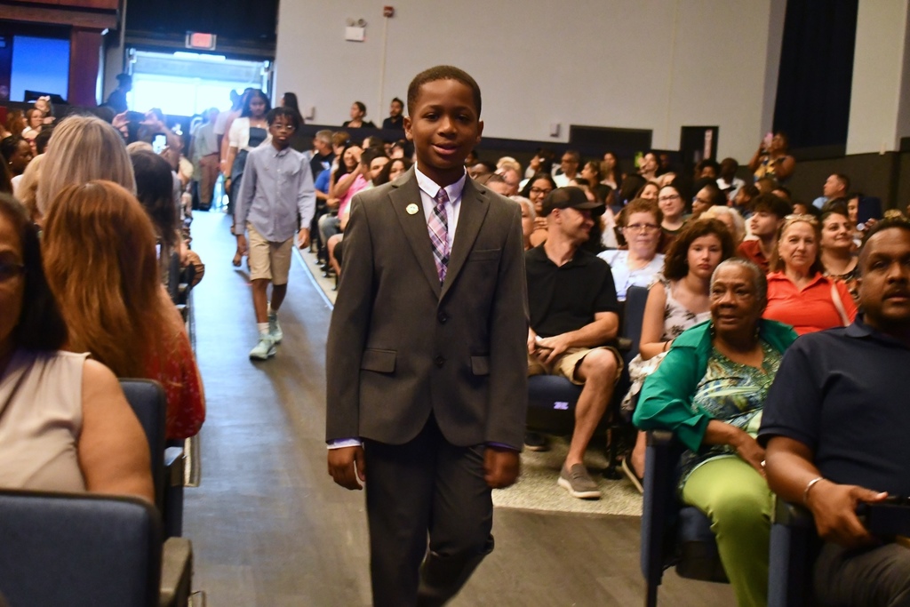 Davison students at their 5th grade moving up ceremony