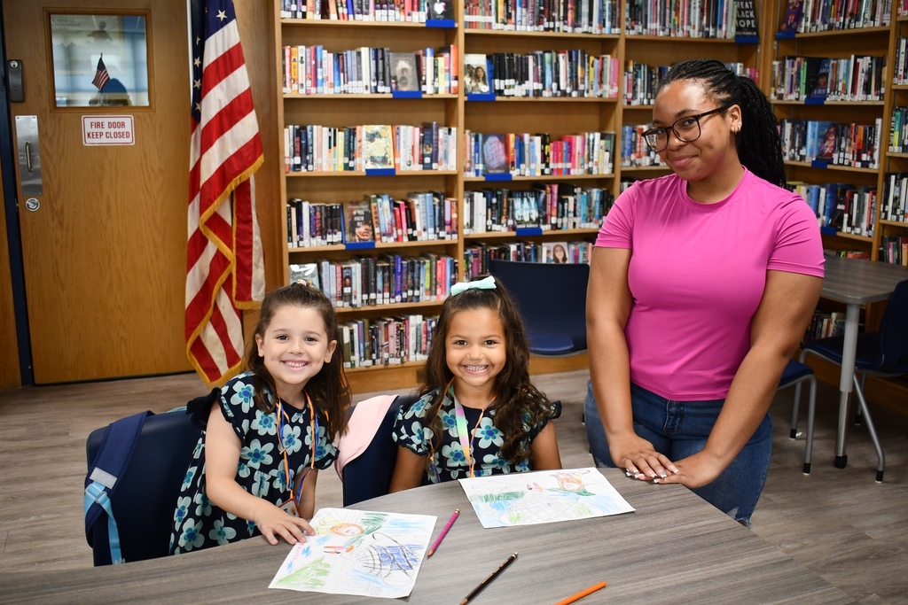 Students in the library