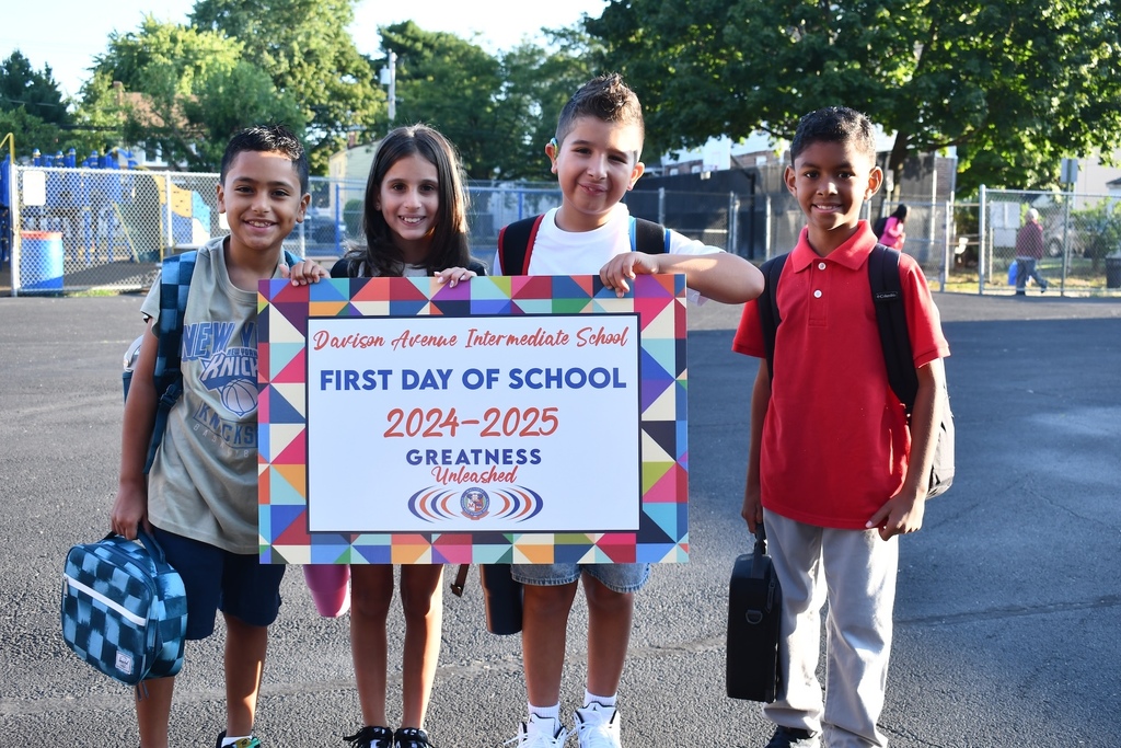 students on the first day of school