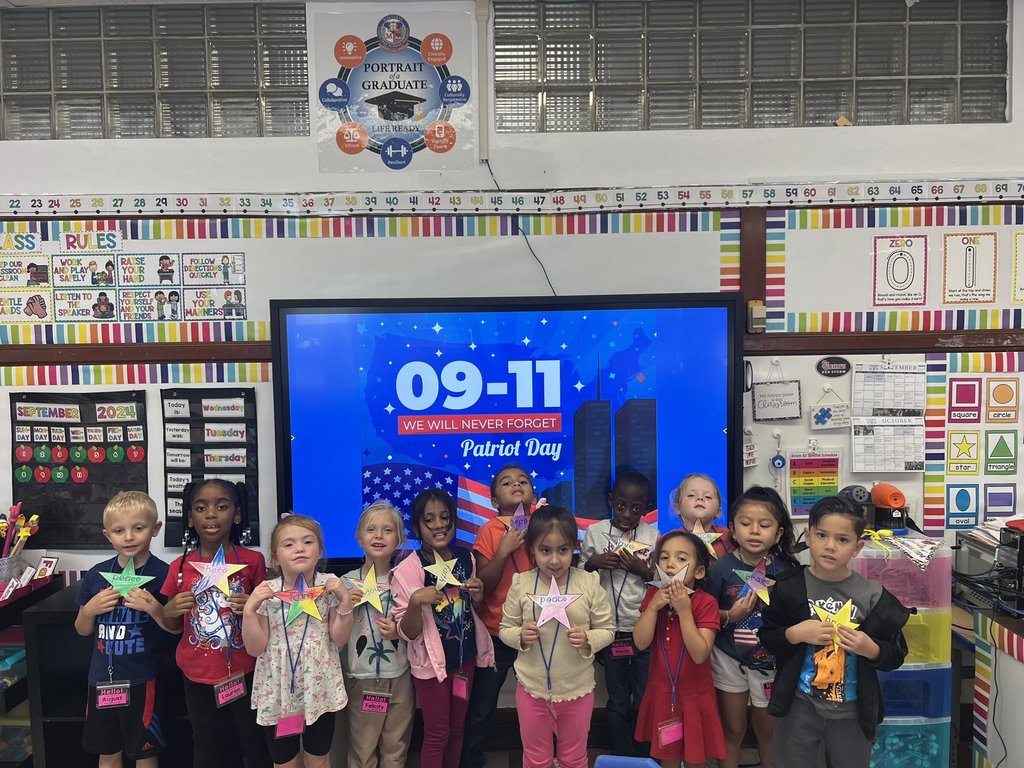 Students holding stars