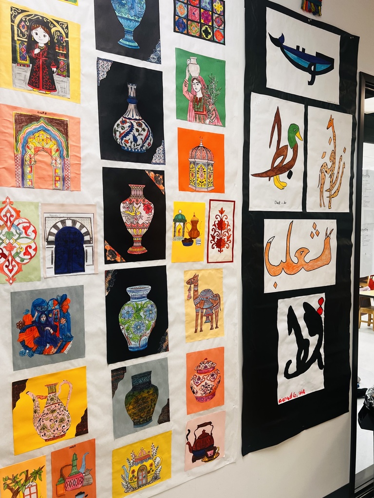 Student art work at Manara Academy