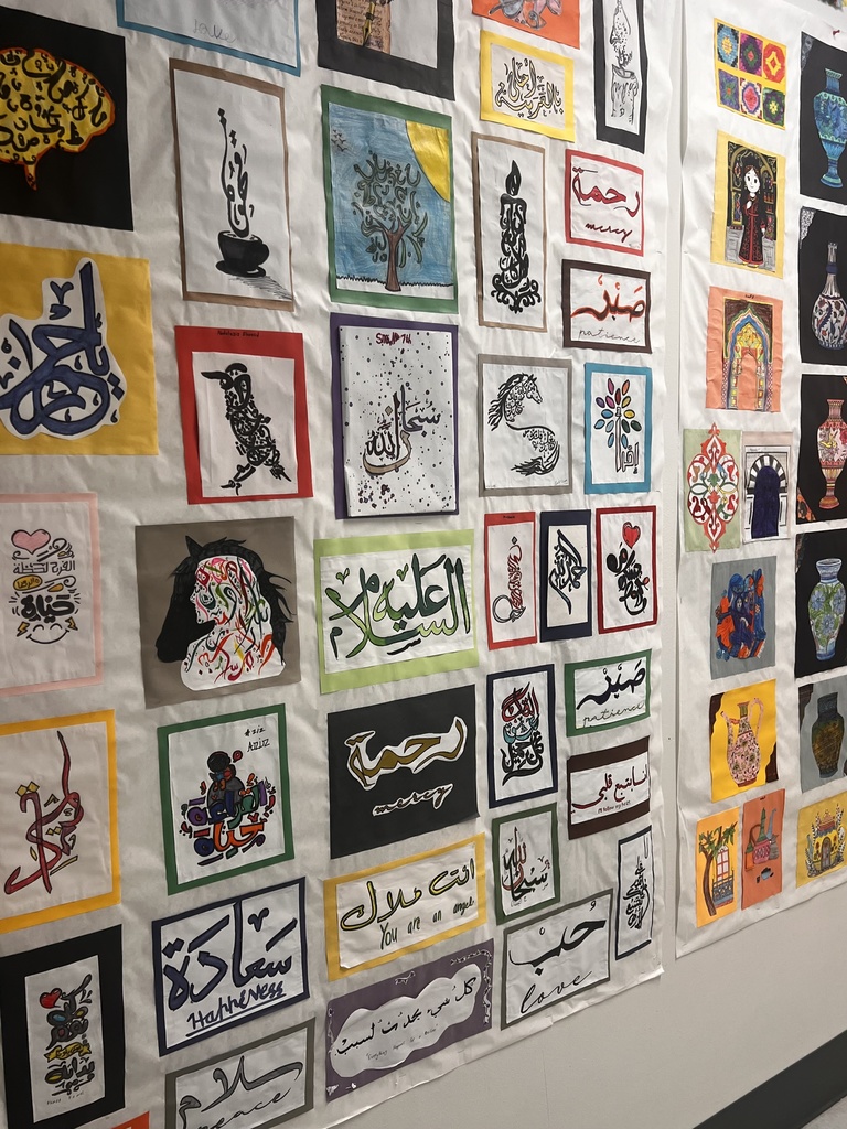 Student art work at Manara Academy