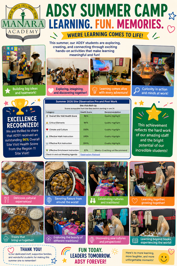 Manara Academy ADSY Summer Camp Newsletter!