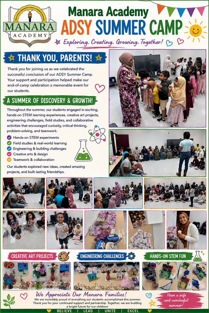 Manara Academy ADSY Summer Camp Newsletter!