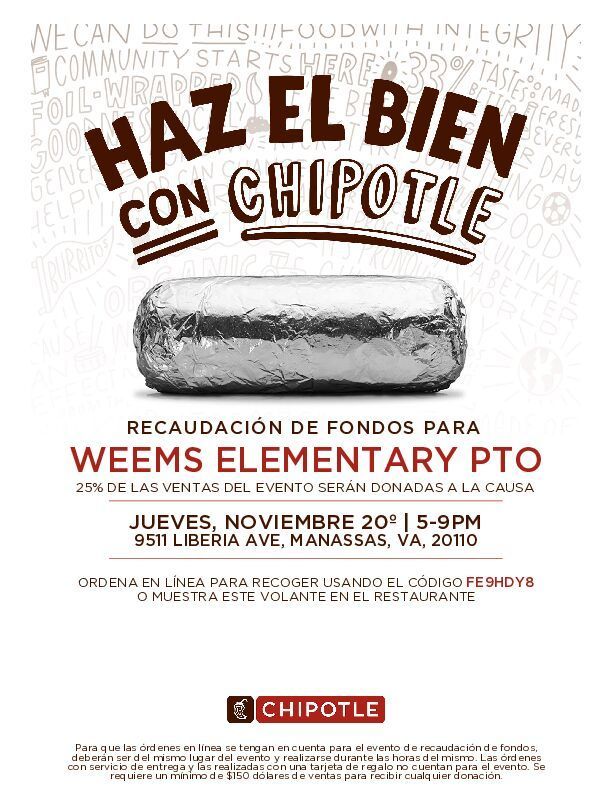Chipotle flyer spanish
