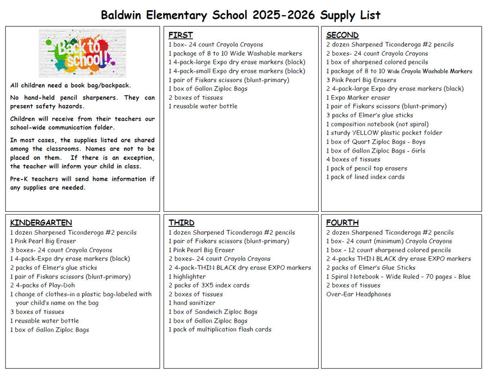 Supply List