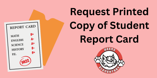 request printed report card