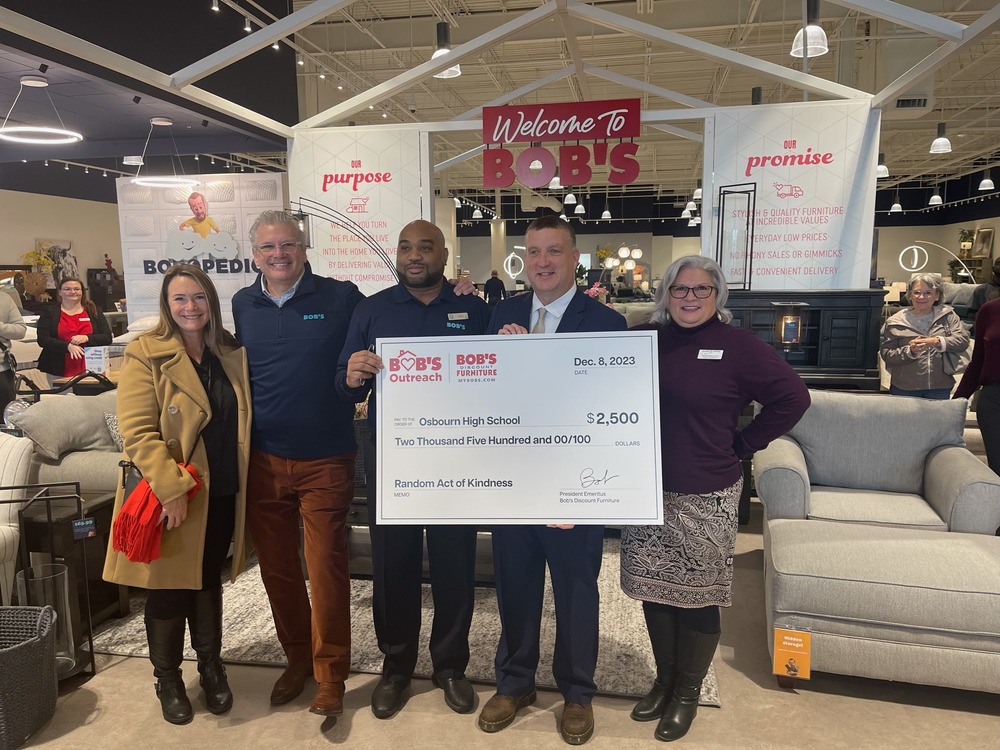 Grand opening of Bob's Discount Furniture Manassas City Public Schools