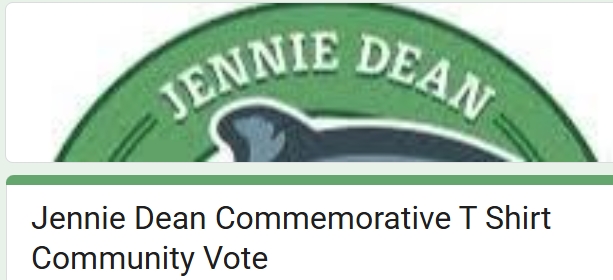 Jennie Dean Commemorative T Shirt Community Vote
