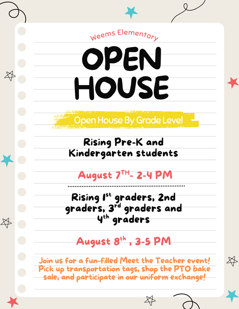 Open House Dates