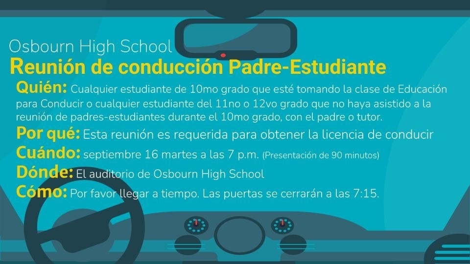 Reunion de conduccion Padre-Estudiante