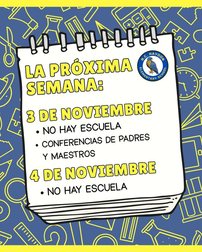 No hay escuela 11/3 & 11/4