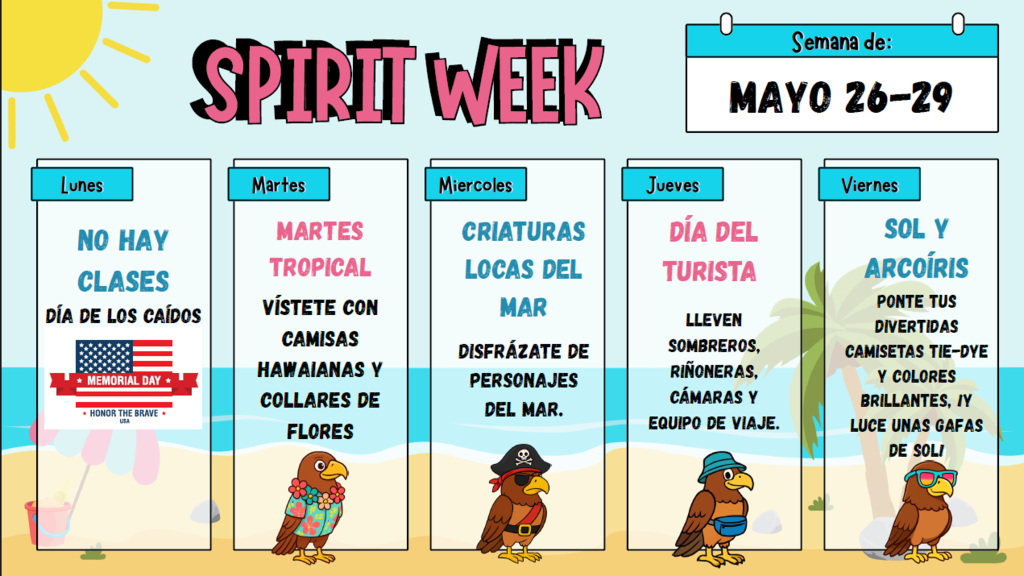 Spirit Week mayo 26-29