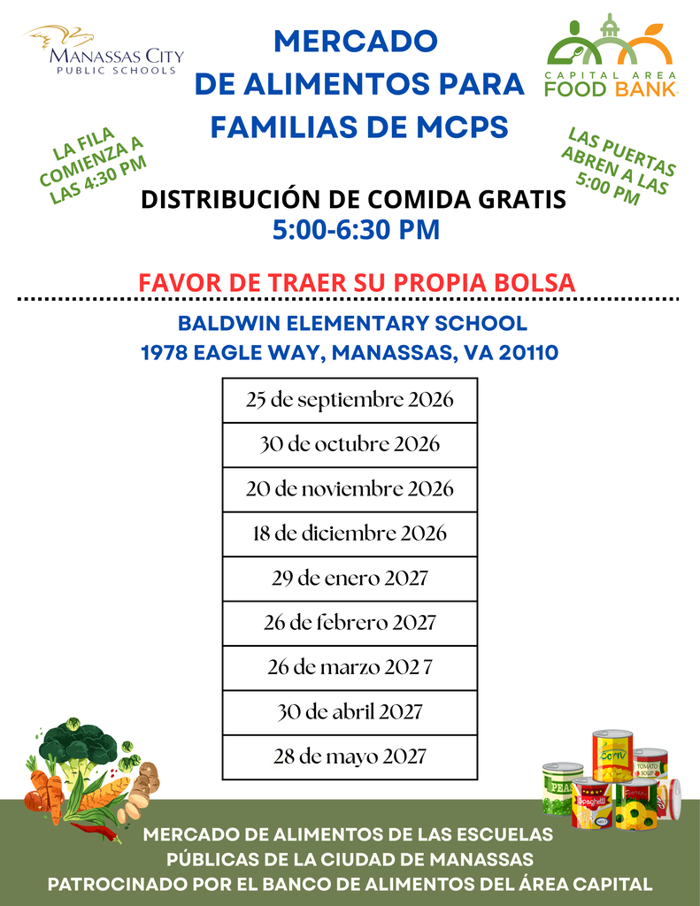 MCPS Family Food Market Flyer in Spanish
