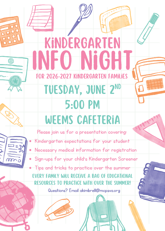 Kindergarten Info Night