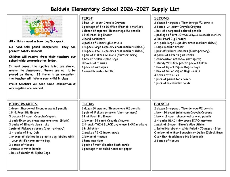Supply List