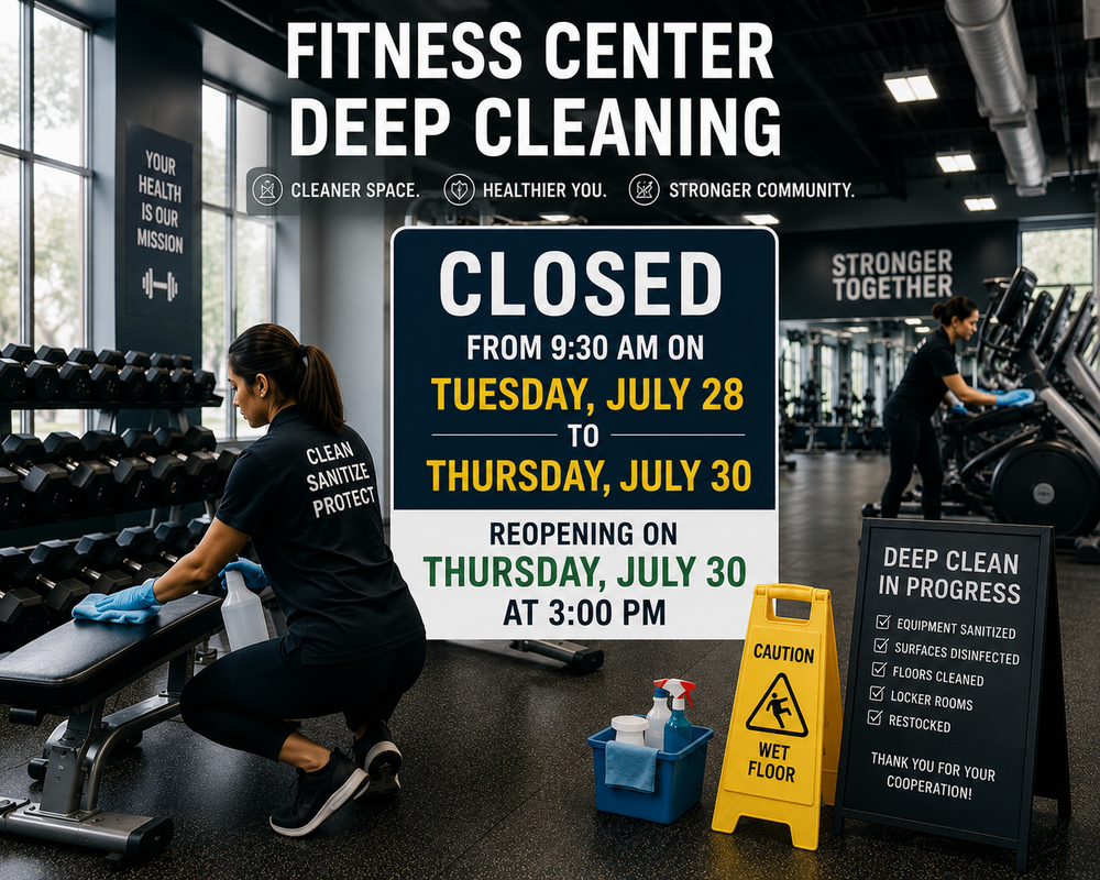 Fitness center closed