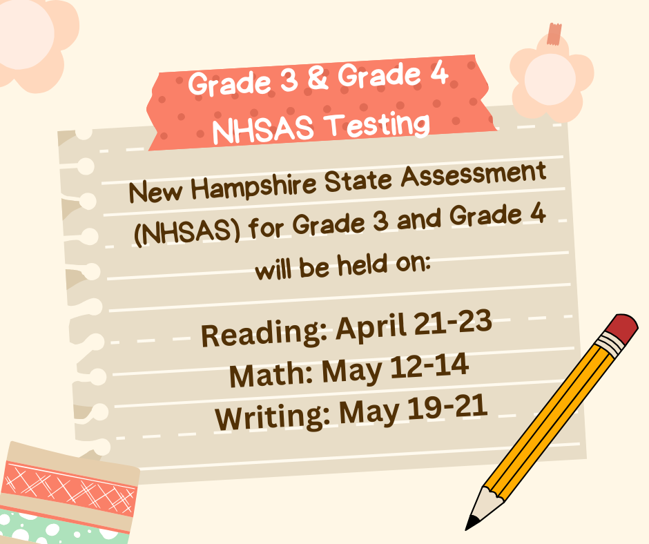 NHSAS Testing schedule