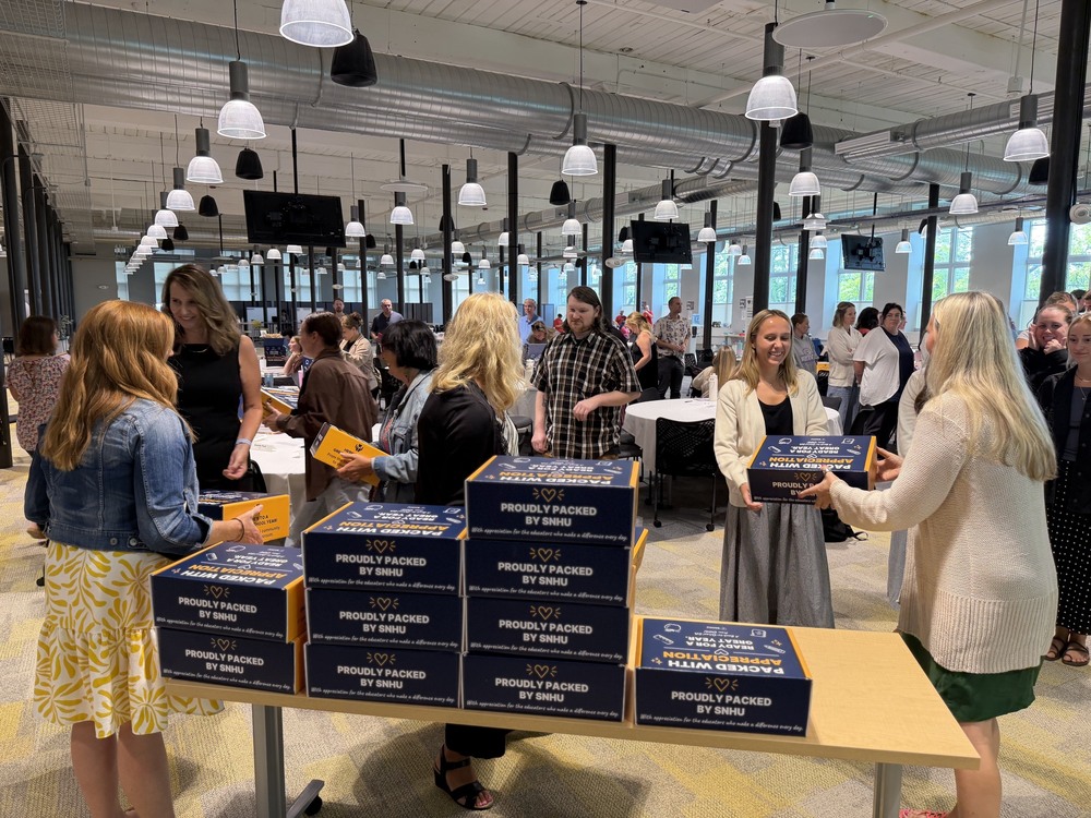 MSD teachers receive boxes of school supplies from SNHU
