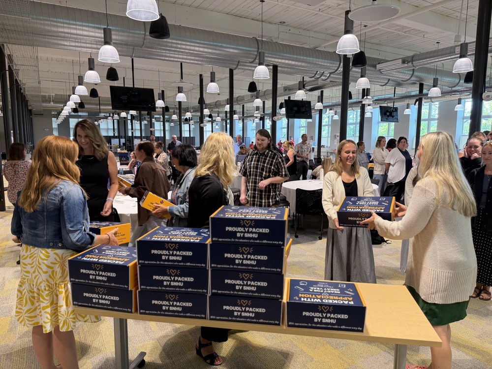 MSD teachers receive boxes of school supplies from SNHU