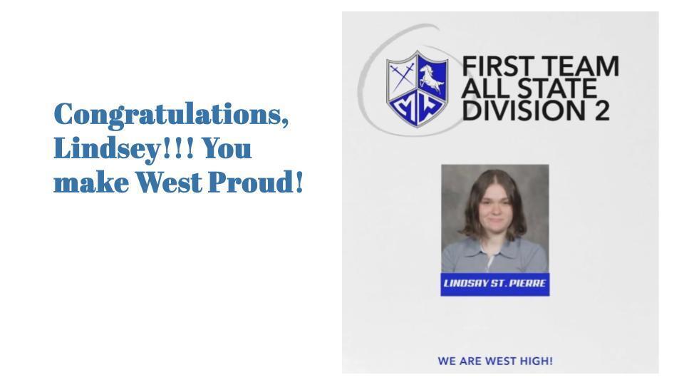 Congratulations Lindsey!
