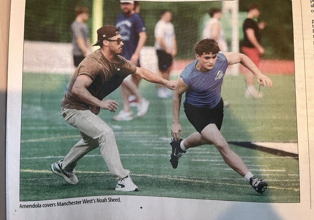 Football Players Workout with Patriots Legends