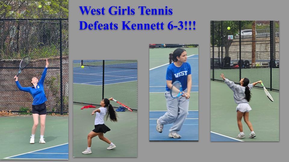 West Girls Tennis Defeats Kennett 6-3