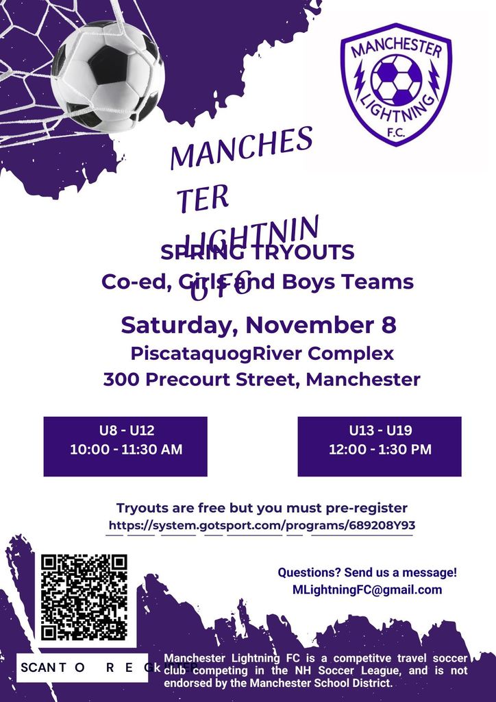 MLFC Spring Tryouts print flyer