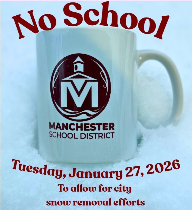 No school tomorrow mug in snow