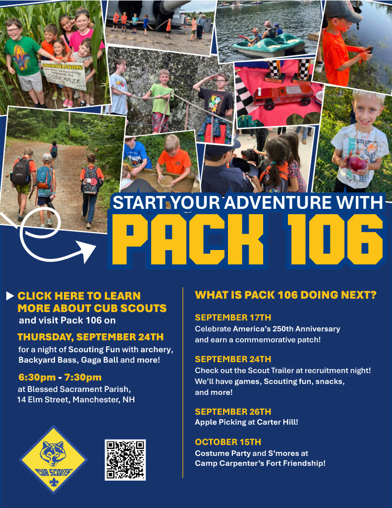 Flyer: Start Your Adventure with Pack 106!