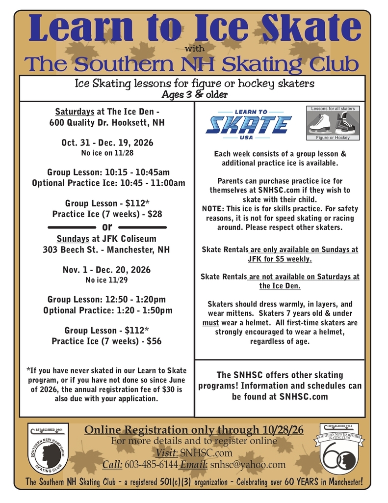 Flyer: Learn to Ice Skate!