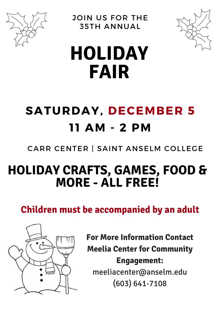 Flyer: Holiday Fair - Saturday, December 5