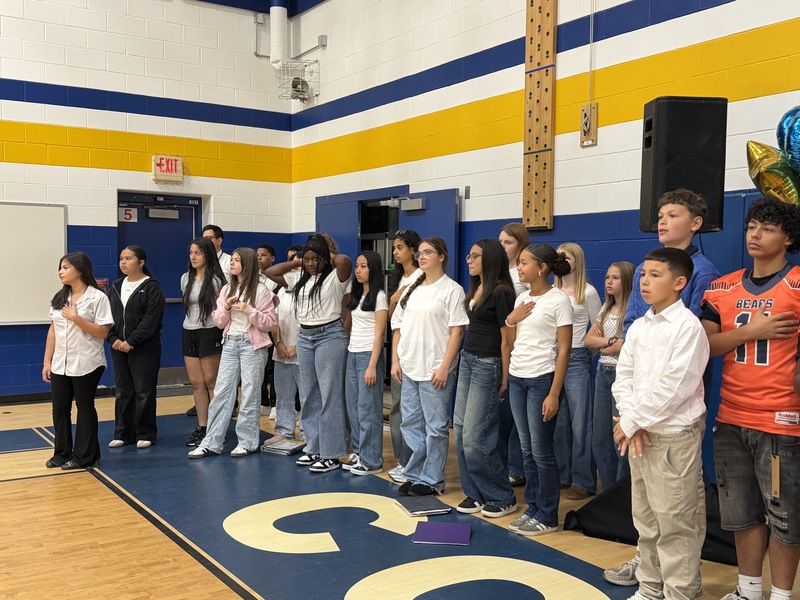 Ribbon cutting ceremony at McLaughlin Middle School for addition and renovation