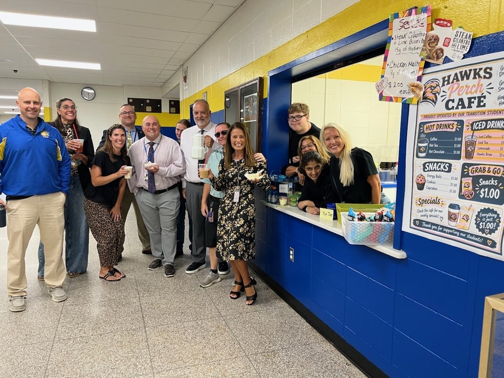 Students & Staff at the Hawks Perch Cafe
