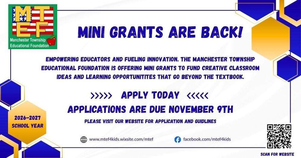 MTEF Mini Grants Are Back, Apply by November 9th on the MTEF Website