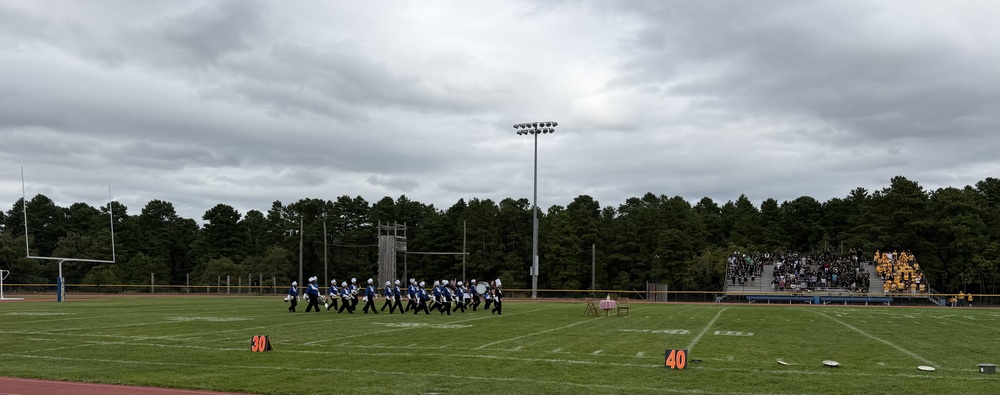 Marching Hawks performing