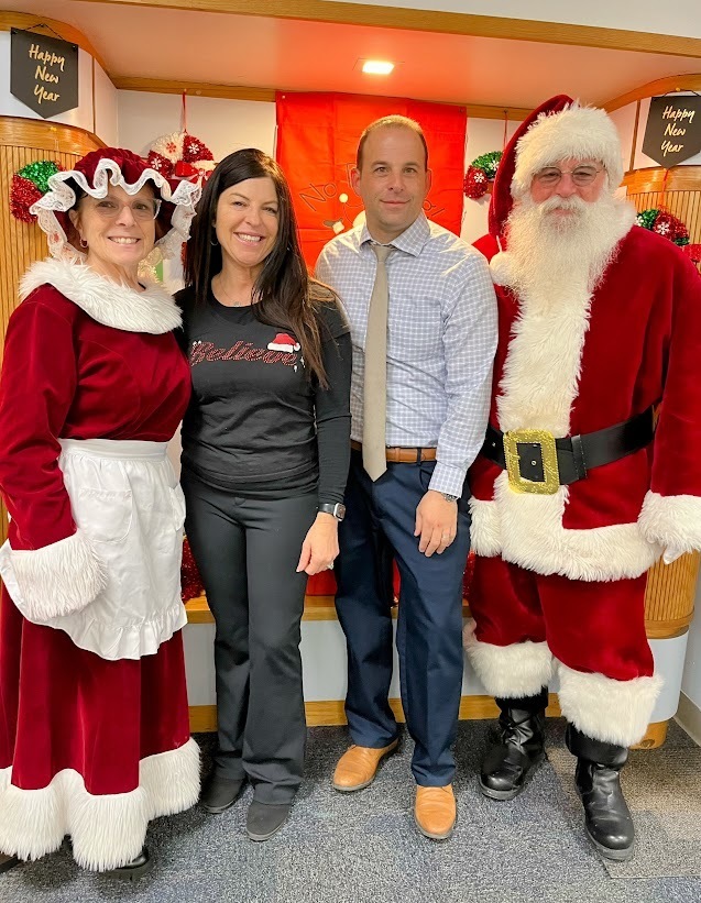 Holiday magic filled Manchester Township Elementary School this morning as Santa and Mrs. Claus, joined by Vice Principal Johnston, visited kindergarten and preschool classrooms. Students enjoyed cookies and milk, shared wish lists, and learned they are on the nice list.