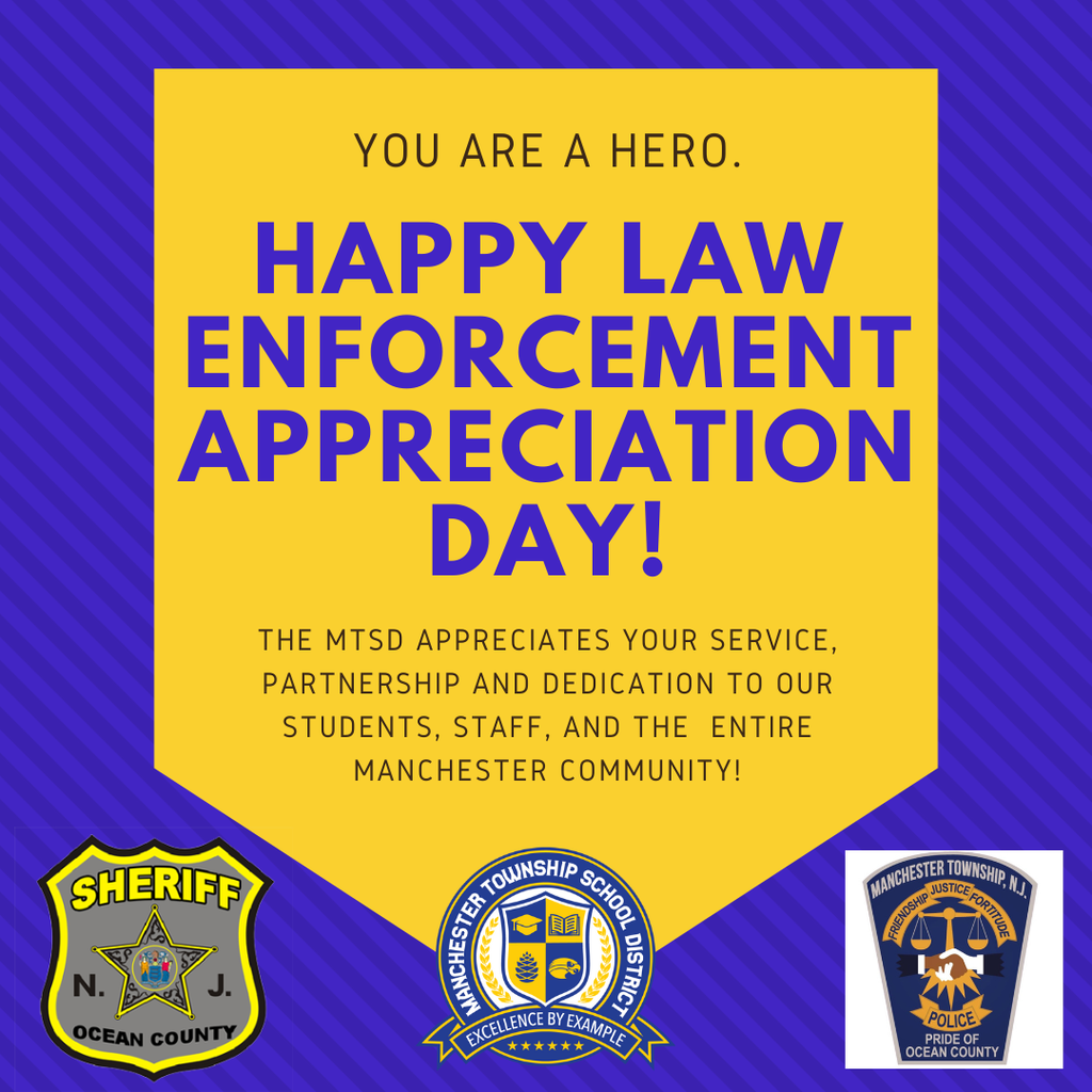 Blue and Yellow Badge Public Service Day Social Media Graphic