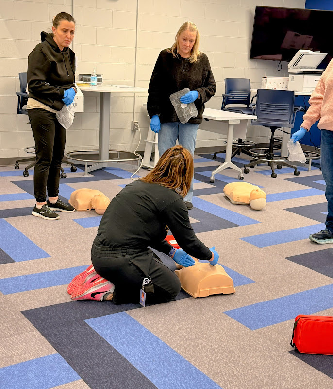 Our educators and support staff are always engaged in professional development to ensure a healthy, safe school environment. Thank you to SEPAG, Traci Fuller, and the MTEA for partnering on CPR training for our team!