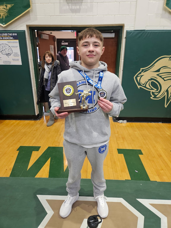 Wrestling season at MTMS wrapped up with amazing performances. Champions and place winners showed skill, determination, and sportsmanship. One standout athlete was named Outstanding Lightweight Wrestler and won the Ocean County Championship.