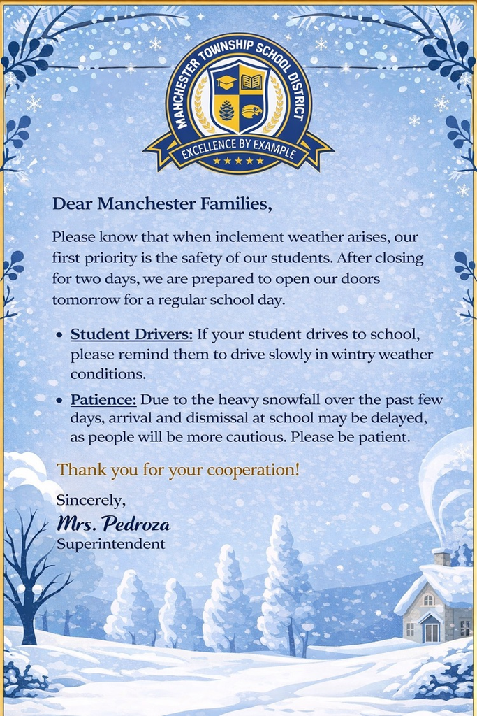 letter from superintendent Pedroza 