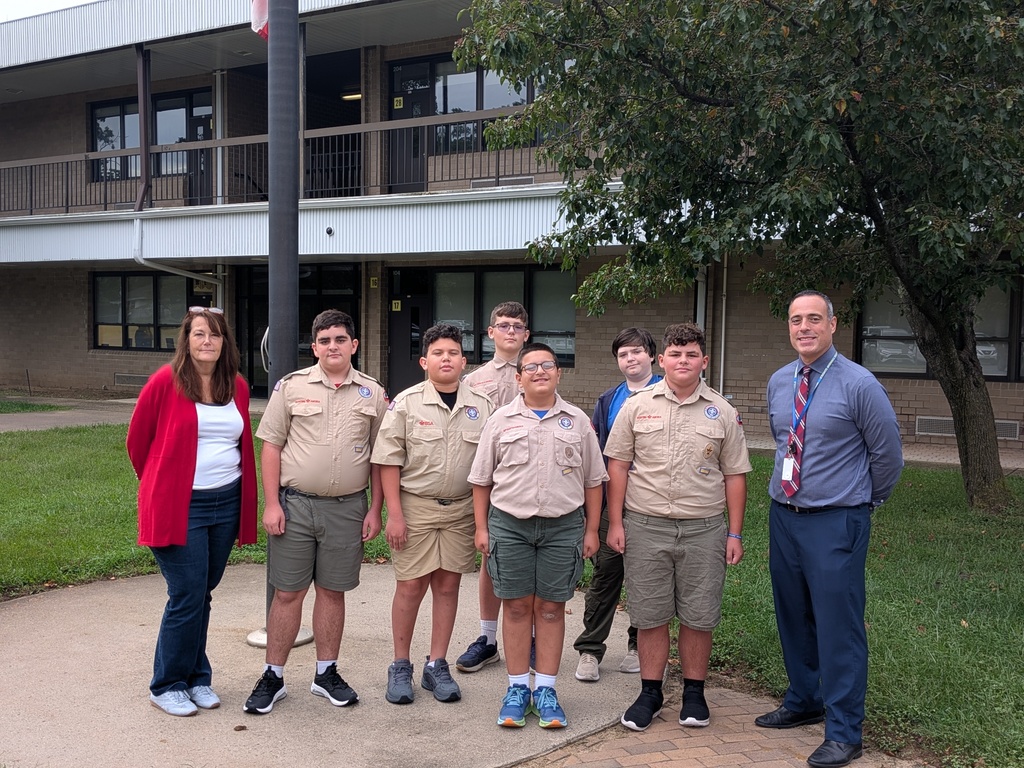 MTMS Students After Performing the Flag Ceremony