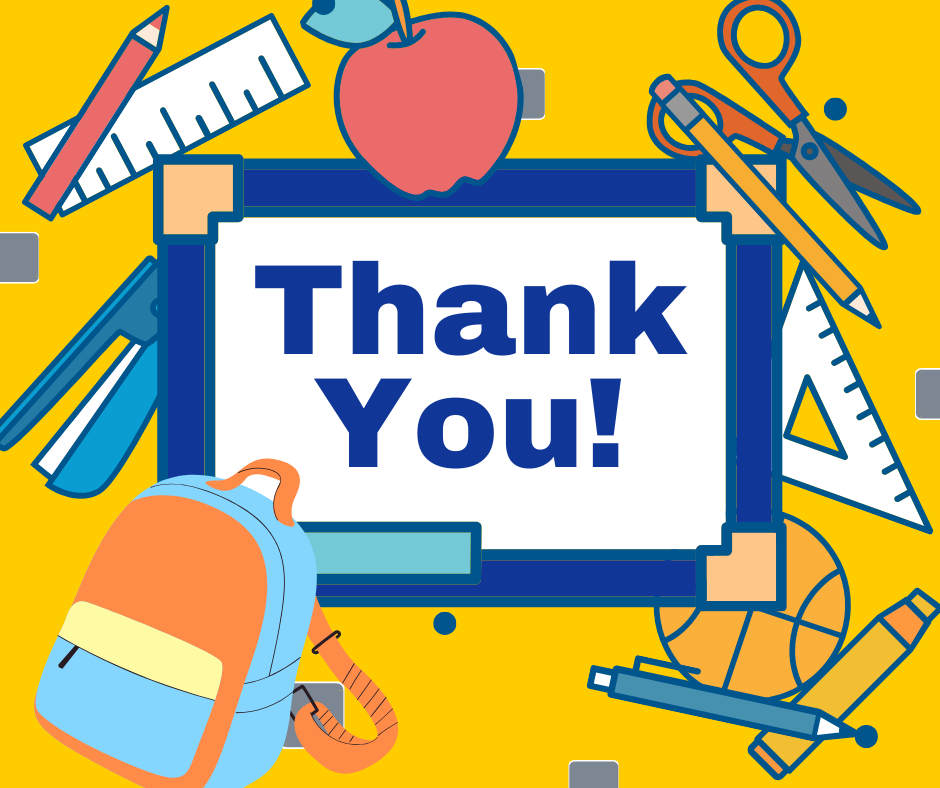 Graphic saying "Thank You"