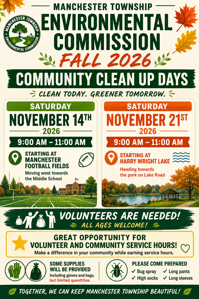 Flyer for Fall 2026 Community Clean Up Days
