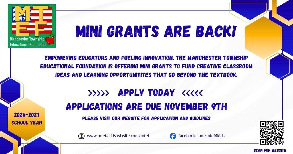 MTEF Mini Grants Are Back, Apply by November 9th on the MTEF Website