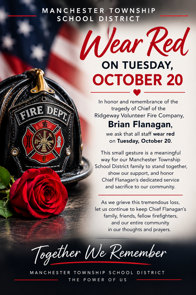 Wear red on Oct 20 in honor of Chief Brian Flanagan