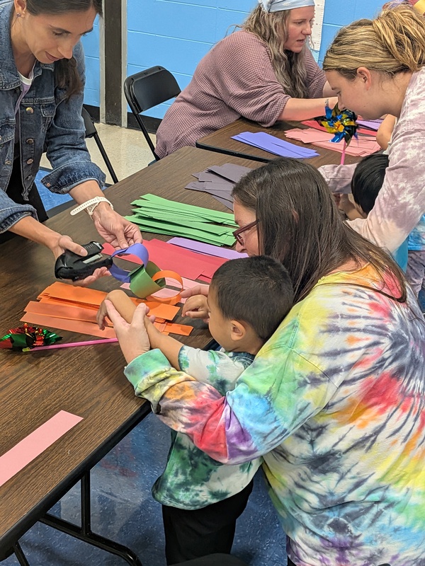A student works on the Friendship Chain