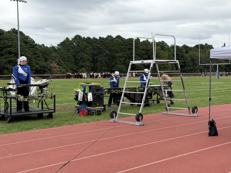Marching Hawks prepare for their performance